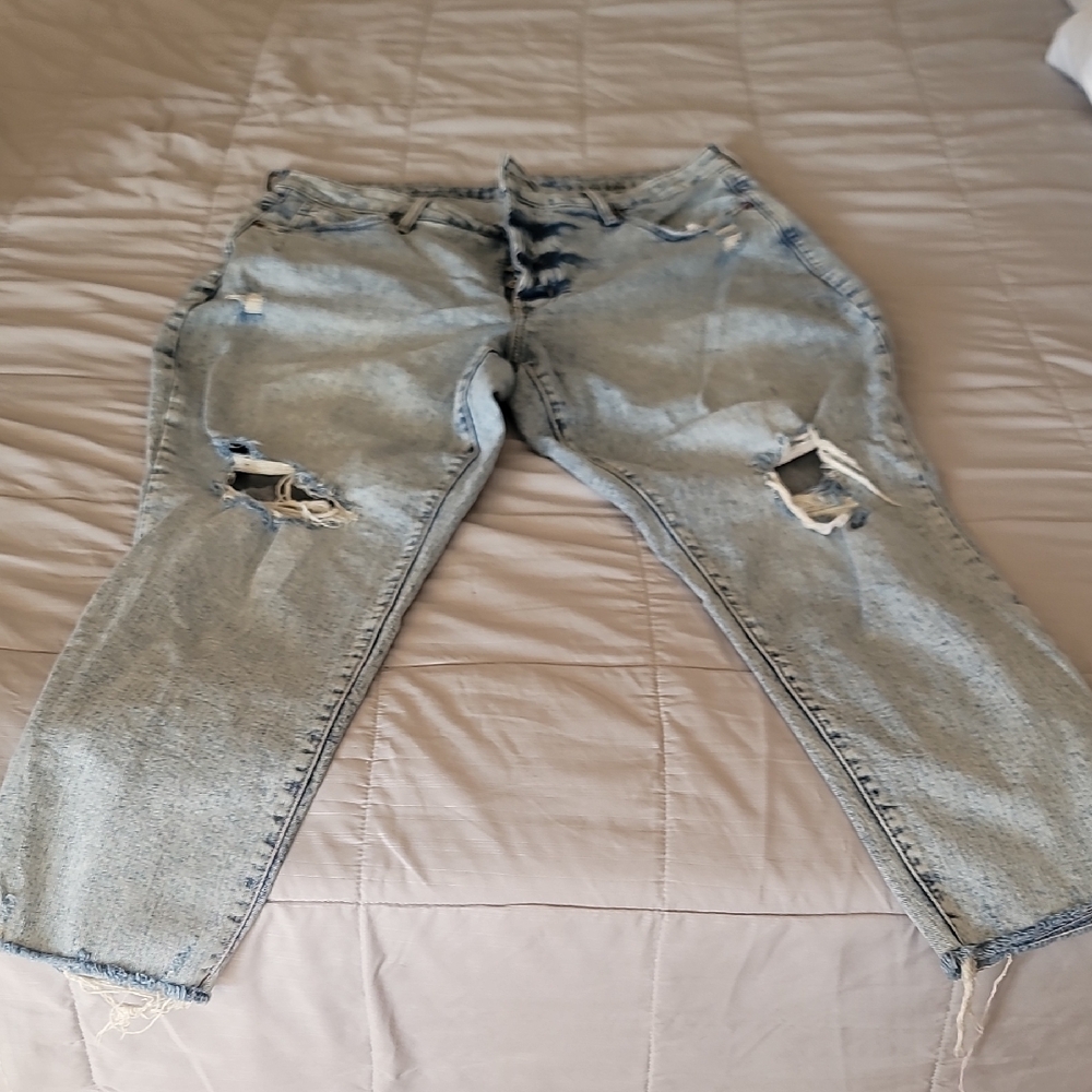 Old Navy Curvy Og Straight Acid Washed Jeans